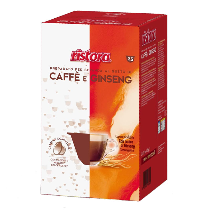 Caffè e Ginseng 25 Capsule Compatibili Nescafè Dolce Gusto