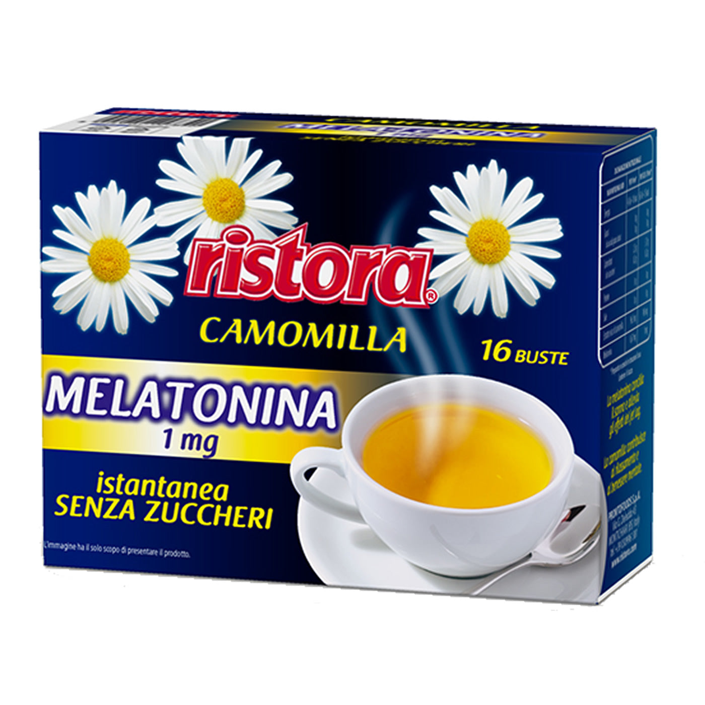 Camomilla con Melatonina Istantanea Senza Zuccheri 16 buste astuccio